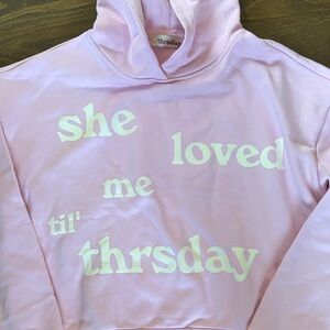 Pink Hoodie with Playful Print